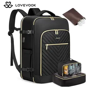 LOVEVOOK Airline Approved Carry-On Travel Backpack with 3 Packing Cubes and Laptop Compartment Carry Luggage - Personal Item Carrybag Travel Bag for Hiking, Overnight and Weekender Trips.