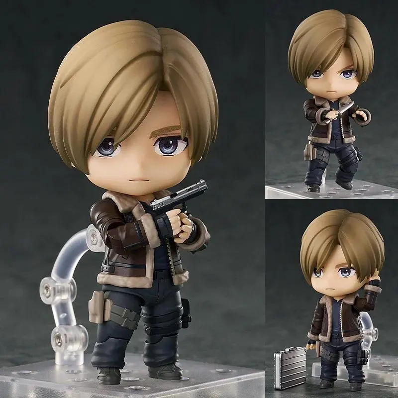 Leon Scott Kennedy Figure 10cm Q Version Cute PVC Action Figure Amine Birthday Gift Collectible Figurine Aixlan #2337