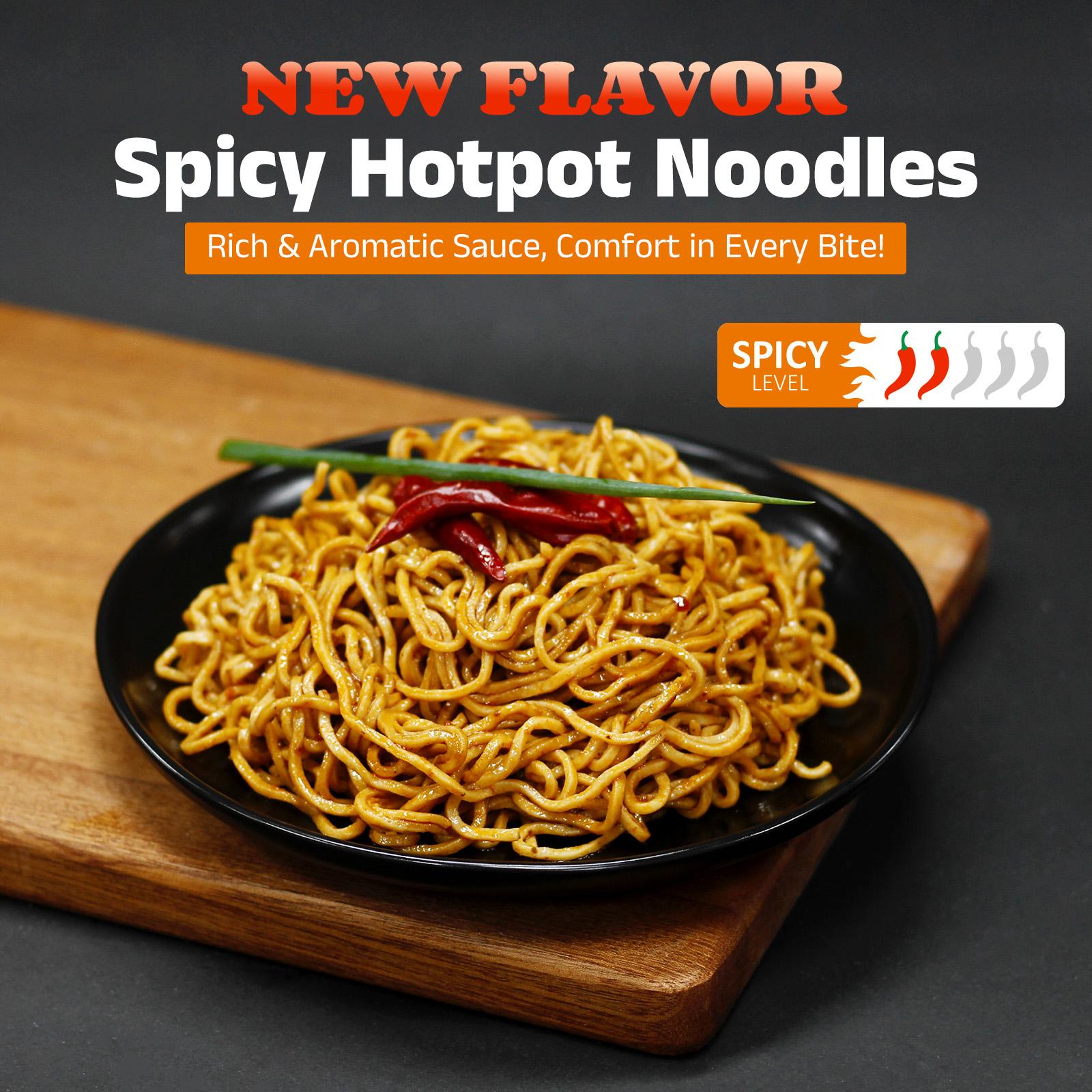 Healspot Upgraded High Protein Dry Tossed Ramen—31g Plant-Based Protein, Low Fat, Low Carb, Keto Friendly, Plant Based, Non GMO—Flavor Options: Spicy Buldak, Hot Pot or Sesame Sauce