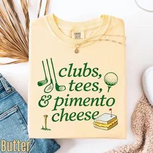 Comfort Colors® Golf Shirt Clubs Tees Pimento Cheese Golf Tournament, Masters Inspired Shirt