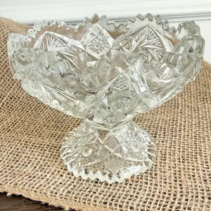 Aragon Vintage Glass Crystal Jewelry Bowl