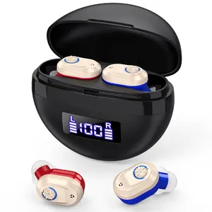 Rechargeable Sound Amplifier, Voice Enhancer Personal Hearing Amplifier, Dual Microphone Source Enhancement Device for TV and Dialogue