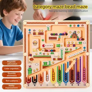 Magnetic Maze Toy, Color and Number Puzzle, Montessori Educational Game, Enhances Fine Motor Skills and Cognitive Development