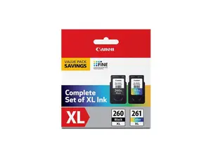 Canon PG-260XL Black & CL-261XL Color Ink Cartridge Value Pack for PIXMA TS5320