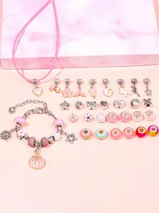 Mixed Flower Heart Diy Jewelry Making Kit, Diy Jewelry Making Box, Jewelry Making Kit for Bracelet & Necklace, Fashion Accessories for Women & Girls