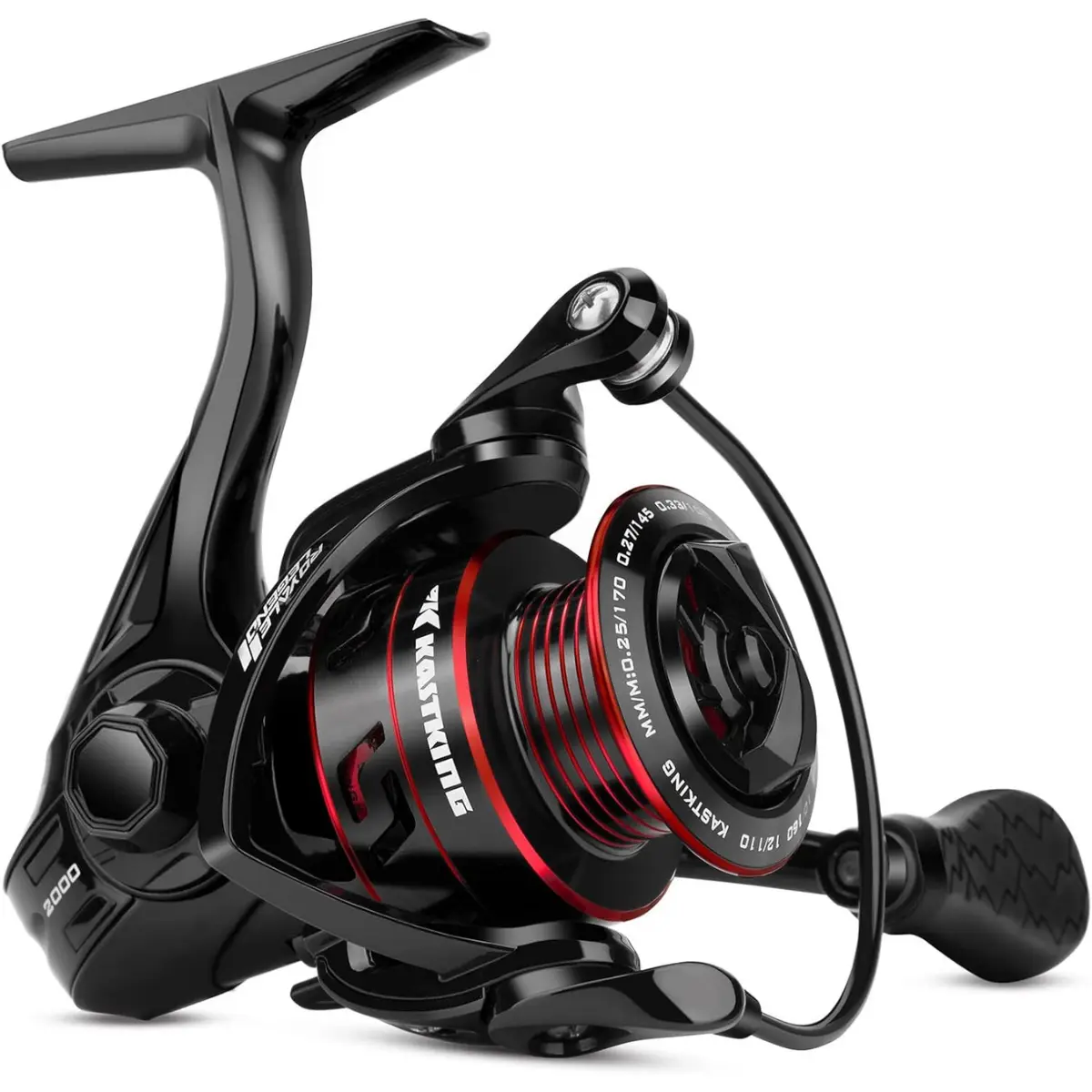 KastKing Royale Legend Fishing Reel - 5.2:1/6.2:1 Gear Ratio Spinning Reel, Up to 22 Lbs of Carbon Drag, 5+1/7+1 Stainless Steel Ball Bearings, Graphite Frame, Asymmetric Spinning Reel Rotor Design