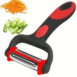 1pc Multifunction Vegetable Peeler Julienne Peeler For Kitchen, 3 In 1 Blade Spin Design With Julienne Function, Potato Apple Vegetable Peelers For Kitchen, I And Y Peelers For Fruit Veggie Potatoes Carrot Cucumber, 3 In 1 Blade Spin Design