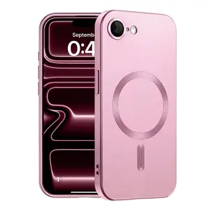 Magnetic for iPhone 16E 17E Case [Compatible with Magsafe] [Full Camera Protection] Cute Slim Protective Shockproof Bumper Matte Metallic Lustre Phone Case