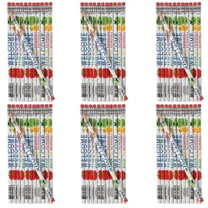 7 1/2" Bulk 144 Pc. Welcome Back to School Multicolor Wood Pencils