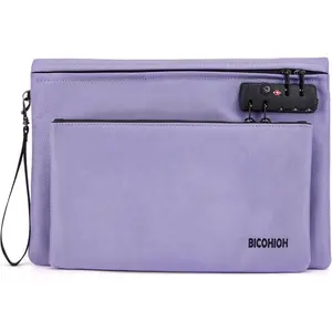 Notary Bag with Lock, Double layer Cash Bag, Notary Supplies, Valuable Storage Bag,Lock Bag travel safe