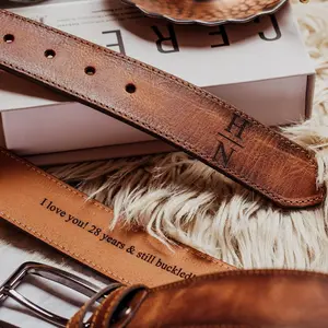 Personalized Handmade Belt for Husband, Anniversary Gift for Him, 50th Birthday Gift for Men, Custom Leather Belt for Men, Mens Leather Belt