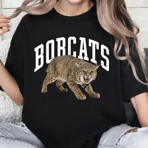 100% Cotton Bobcats Photorealistic Mascot for Youth Players and Fans T-Shirt