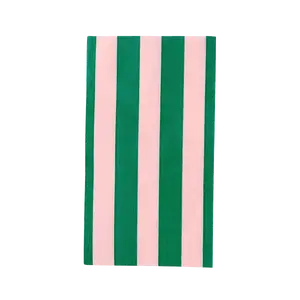 PINK & GREEN SIGNATURE CABANA STRIPE GUEST TOWELS