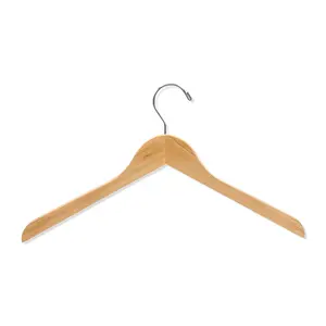 Natural No Notch Wooden Clothes Hangers