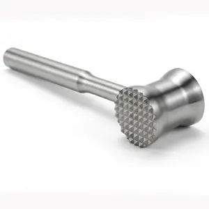 304 Stainless Steel Tenderizer Mallet Dual-Sided Hammer, Heavy Duty Pounder Tool for Steak, Beef & Chicken Cutlets, Textured Grip Kitchen Mallet, Dishwasher Safe Beater for Cooking