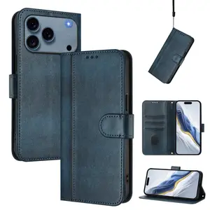 For iPhone 17 Air Retro Leather Phone Wallet Case For iPhone 11 12 13 14 15 16 17 Pro Max 16 15 Plus 16E Stand Cover Card Slots