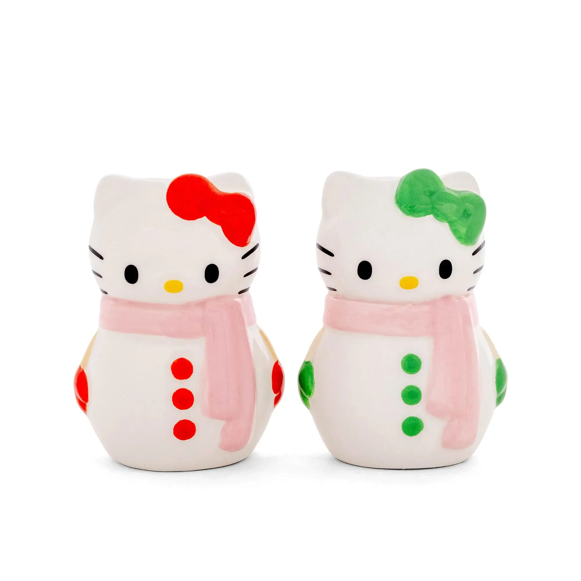 Sanrio Hello Kitty Snowman Ceramic Salt and Pepper Shaker Set Sanrio Hello Kitty Snowman Ceramic Salt and Pepper Shaker Set