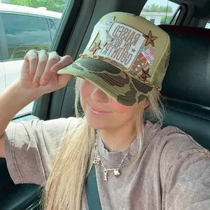 Trucker Hat with Patches - Featuring "Raised on 90's Country" and "Otto World's Fair Foam Trucker" Text, Adjustable Fit, and Graphic Design