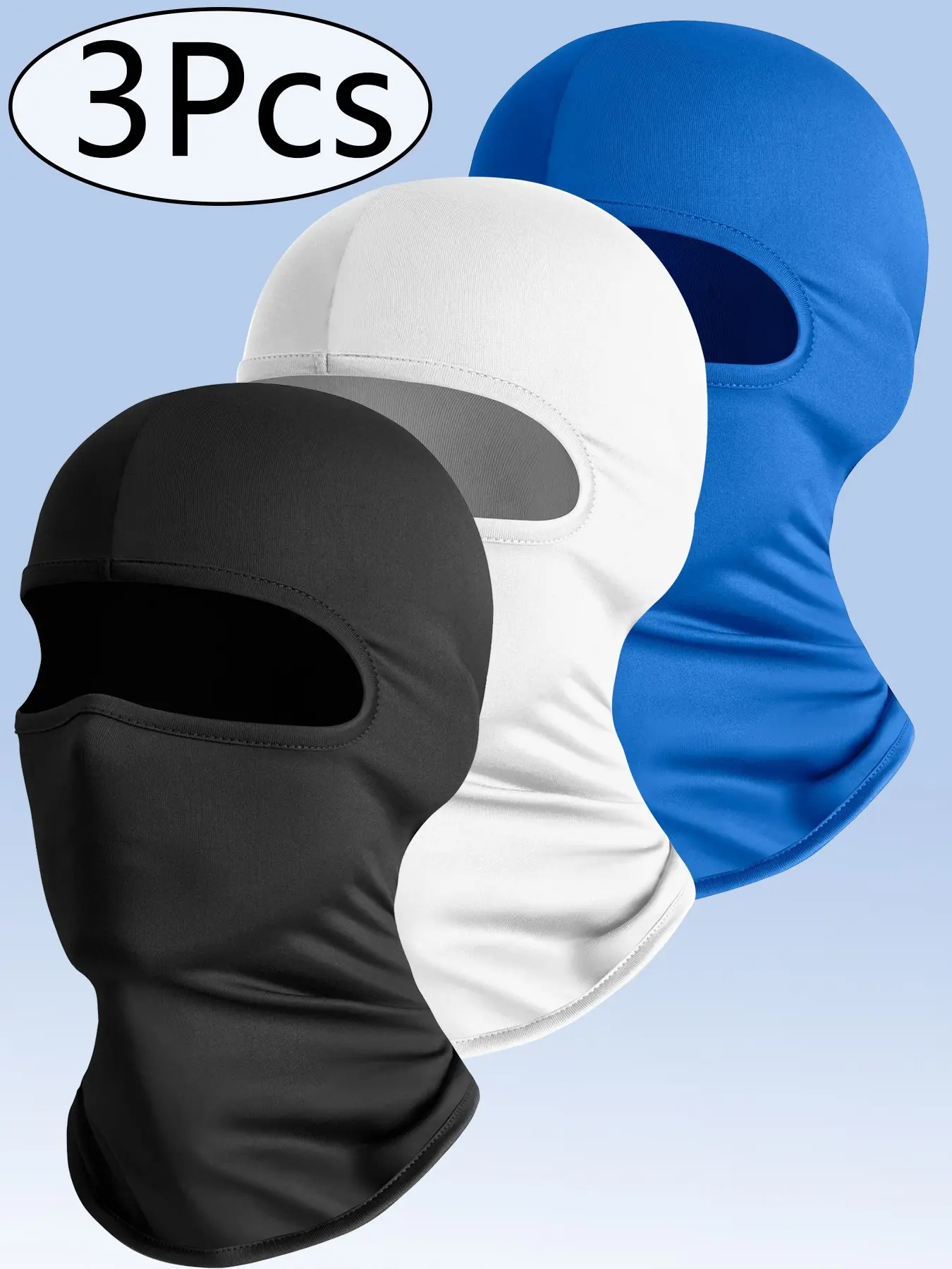 3Pcs Unisex Ski Mask for Men Women Balaclava Headwear Hood Skullies Beanies Outdoor Sports Cycling Hat Cycling Face Mask , Letter Colorful Print, Breathable Stretch Quick Dry Headband, Outdoor Sports Windproof Scarf, Letter Print Design