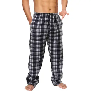 Mens Fleece Pajama Pants - Plaid Mens Pajama Bottoms - Mens Lounge Pants with Pockets (S - 3X)Gift