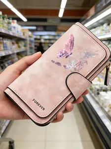 1pc Butterfly pattern Women'S Long Wallet, Multi-Functional Wallet, Portable Snap Closure Coin Purse, Birthday Gift and Daily Commute for lovers, Playful Design, Perfect Holiday Gift, Perfect for Outdoor, Travel, and Family Use3.22PYT-9