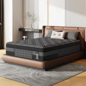 【SummerWins】Medium Firm Hybrid Memory Foam Mattress -12/14 in Twin, Full, Queen, King Sizes, Lumbar Support, Ergonomic Design, for Home Rooms, Hotels, Boxed Furniture Gift, Memory Foam Mattresses, Queen Size Mattress