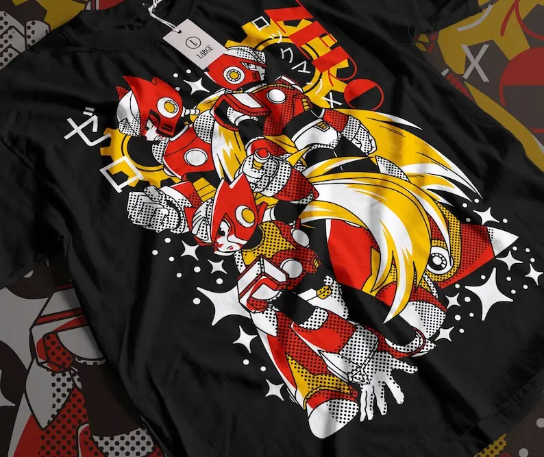 Mega Man Blue Bomber Gaming Shirt, Vintage Style, Graphic Tee, Streetwear for Fans