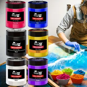 1PC  Mica Powder 100g Jar for Epoxy Resin, Glitter Metallic Effect Dye Pigments Epoxy Resin Art Pigments For DIY Arts And Crafts, Candle Making Dyes, Epoxy Resins, Paints, Slime, Silicone Molds, Jewelry Forging, Fluid Painting Toning Pigments