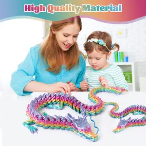 2Pcs 3D Printed Full Articulated Dragon Model Movable Dragon Ornament for Decor HOT