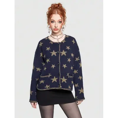 Navy Blue Cardigan Outfit Women TikTok Shop