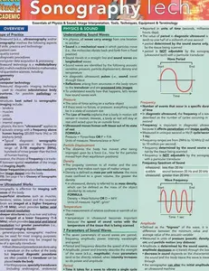 Sonography Tech QuickStudy Laminated Reference Guide