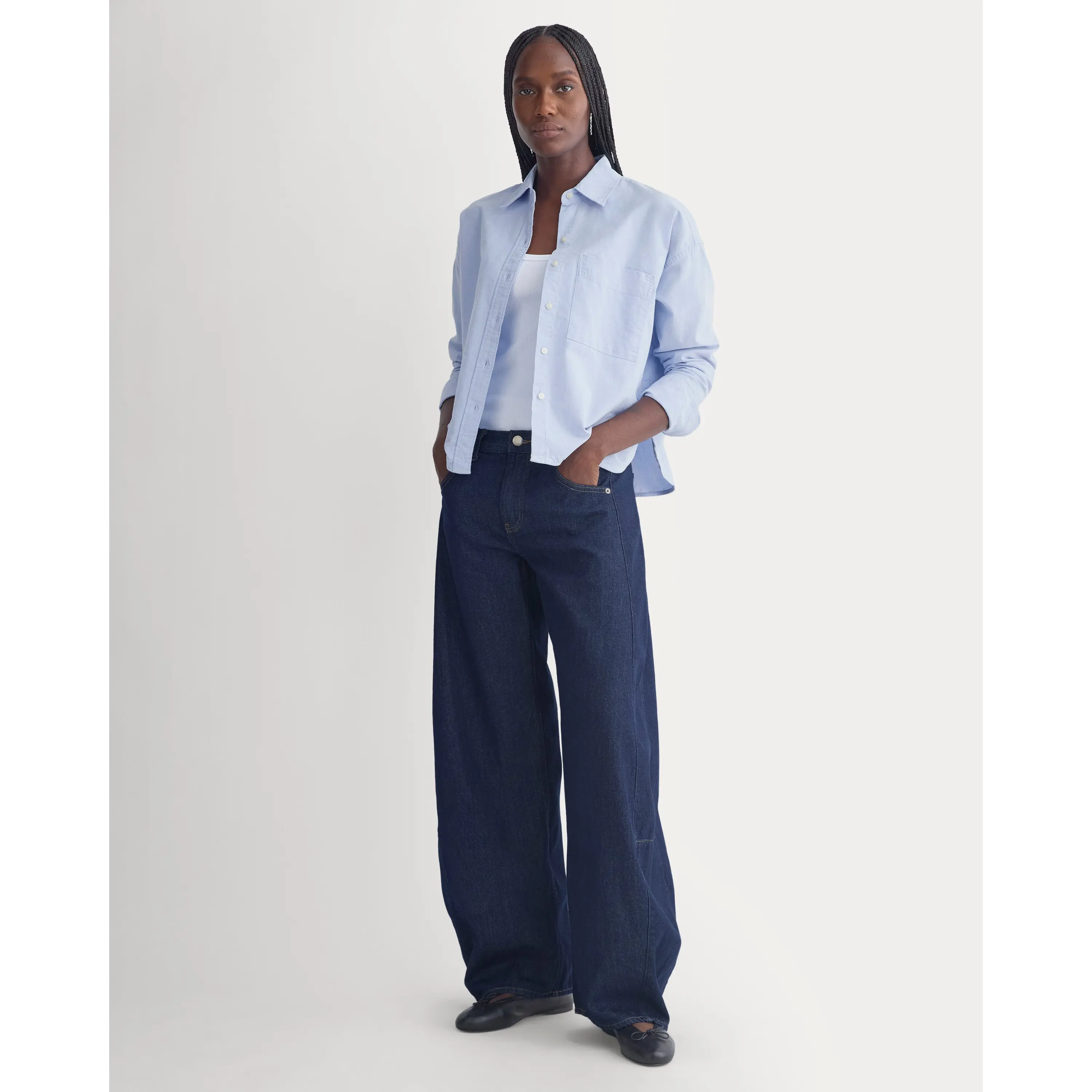 Baggy Barrel-Leg Jean | Dark Indigo