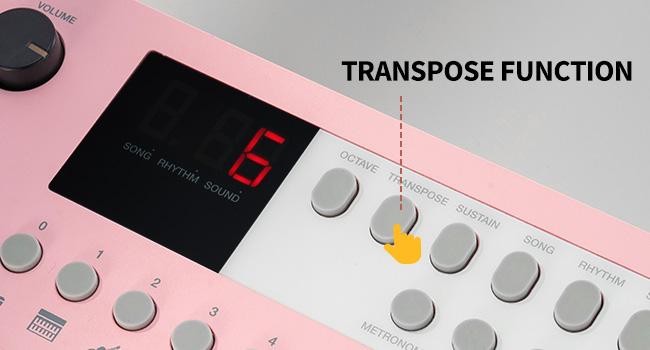 POGOLAB 37 Keys Portable Keyboard Piano, with LED Display and Built-In Speaker, Mini Piano Keyboard with Transpose and Octave Function, Small Digital Music Keyboard Gift for Beginners, Adults