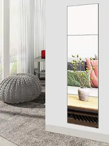 4pcs Square Mirror Wall Stickers, DIY Frameless Acrylic Mirrors Set, Multi-Functional Fashion Decor, Easy Installation, Safe for Any Room