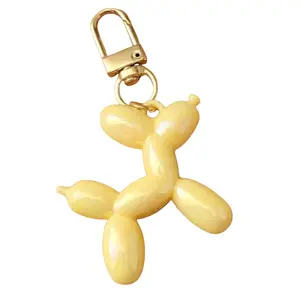 Iceland Poppy Yellow Balloon Dog Keychain