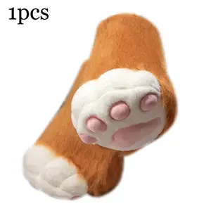 Giant fluffy material fursuit paw gloves bear style cute design plush toys manga inspired cat style furry cosplay furry parties