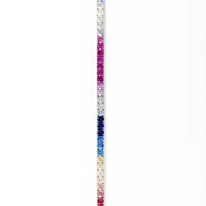 Multi Colored CZ Bracelet with Vibrant Stones and Elegant Design for Everyday Wear Adjustable Bangle