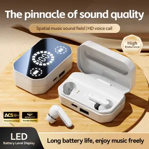 Chengruida M154 In-Ear Gaming Bluetooth Earphones 360° Sound Large Digital Battery Display High Endurance LED Level Display