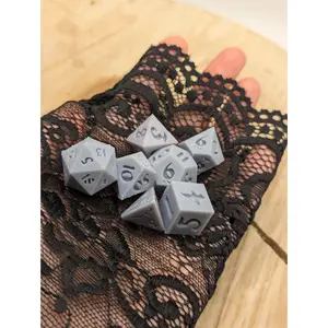 Rybonator Dice Masters Resin Printed Unpolished Grey SLA Dice Masters TTRPG Dice Making Kit Tabletop Dice Set Gift for Crafter Nerd Gift