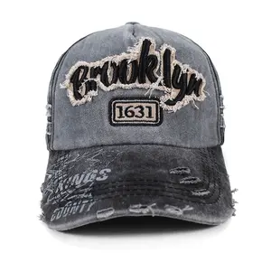 Distressed "Kings County" Brooklyn Cap | Adjustable Brooklyn Hat (9 Colors)