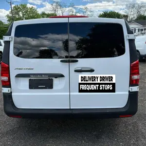 Delivery Driver Magnet for Car 3 Pack Magnetic Car Door and Bumper Sign Stronger Magnetic Eye Catch Design 6x12 Weather Resistant Frequent Stops Sign