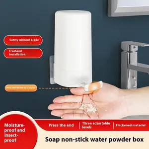 Soap Grinder Dispenser Soap Box Wall Mounted Dry Organizer Box Soap Powder Grinding Box For Restaurant Kitchen Office Gyms Hotel Silicone Smooth Water Proof