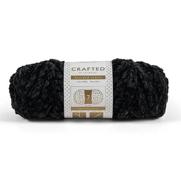 Braided Velvet Craft Yarn - Velvety Supply for Knitting, Crochet, DIY Toy Making