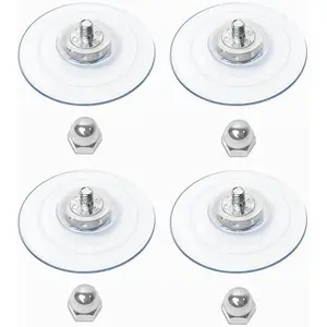 4 Pack Cat Window Perch Suction Cup, Strong Adhesive Replacement Suction Cup with Screws for Foldable & Cordless Cat Window Hammock Seat