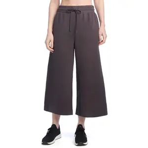 Danskin Women's Cloud Wide Leg Gaucho Pants with Pockets
