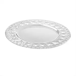 212 MAIN Square Shape Glass Charger Plate - 12.6 in., High-Quality, Dishwasher Safe Tableware, Case of 2