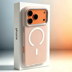 Luxury Magnetic Wireless Charging Case for iPhone 17 16 15 14 13 12 11 Pro Max Plus, Matte Semi-Transparent Hard Back Soft Edge, Shockproof