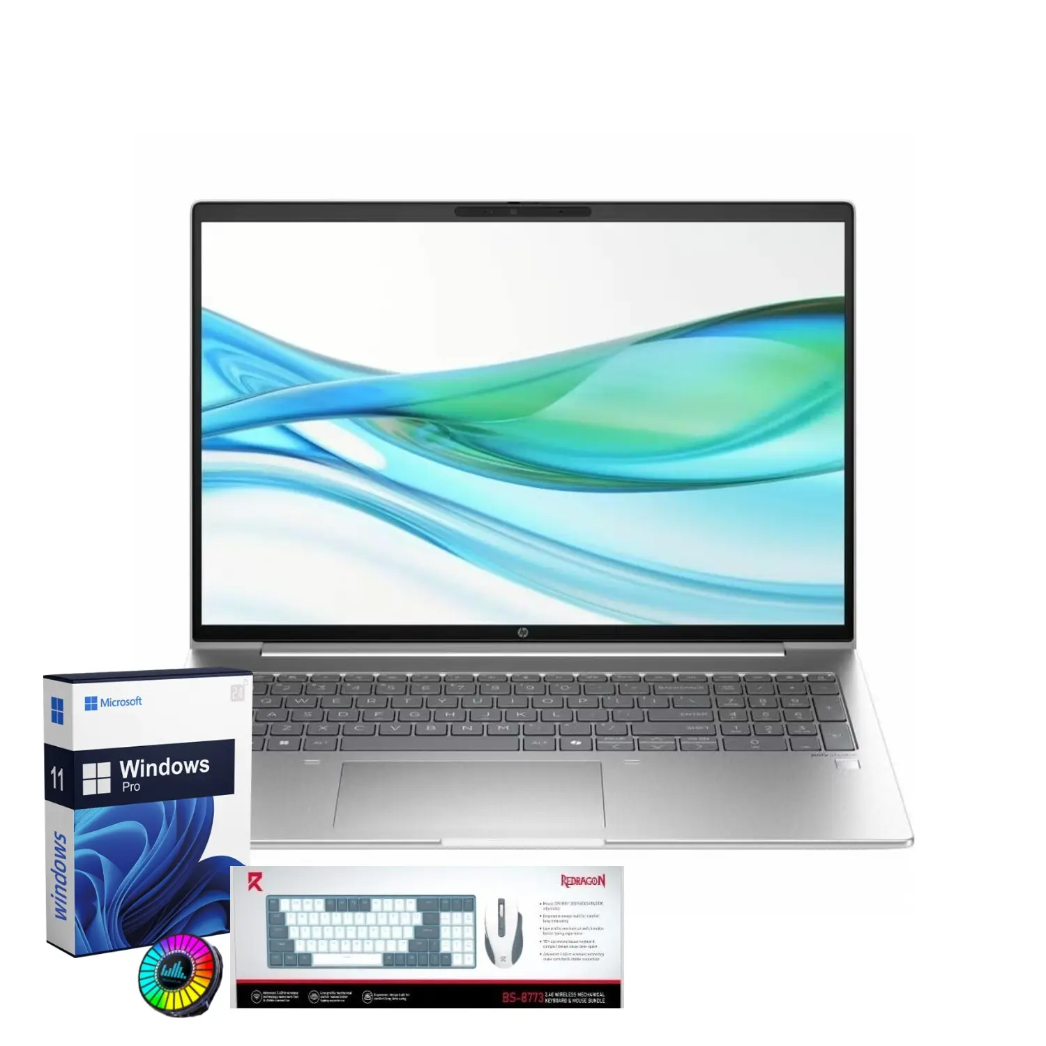 HP ProBook 460 G11 16" IPS Monitor 2-in-1 Work Laptop - Intel Core Ultra 5 125U - 16GB RAM - 256GB SSD - Pike Silver Aluminum - Windows 11 Pro - Front Camera - Portable Student Computer - Bundle Accessory, Portable Laptops Computer