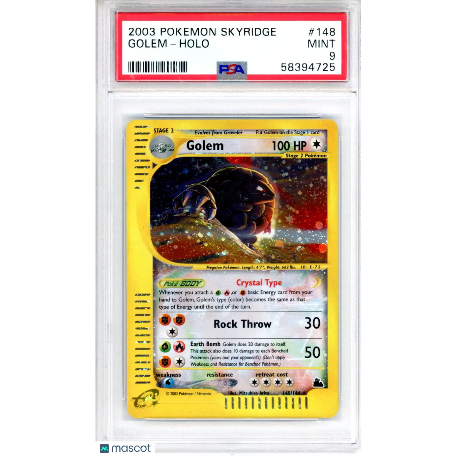 2003 Pokemon Skyridge Golem #148 Holo PSA 9 MINT