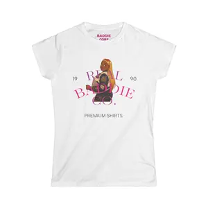 Baddie Graphic Tee: Real Baddie Premium Shirt, Stylish Women's Top, Trendy Casual Apparel, Perfect Gift for Baddies